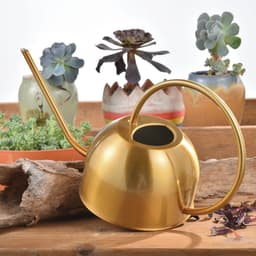 image-15L Stainless Steel Semicircle Watering Can Gardening Metal Watering Can