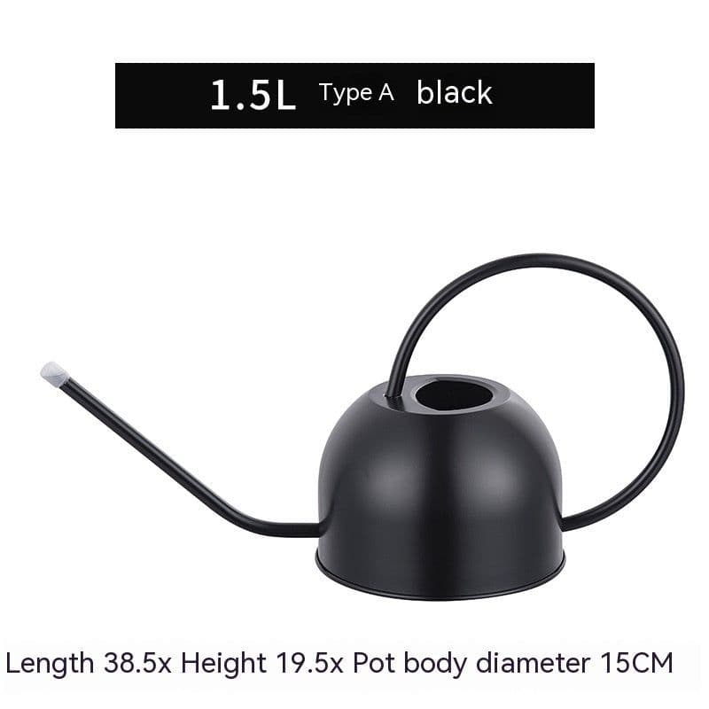 image-15L Stainless Steel Semicircle Watering Can Gardening Metal Watering Can