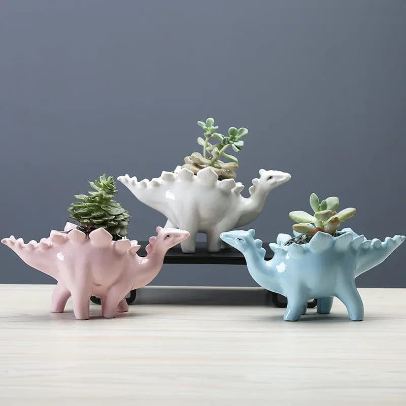 image-Dinosaur Succulent Flower Pot Home Gardening Indoor Ceramic Flower Pot