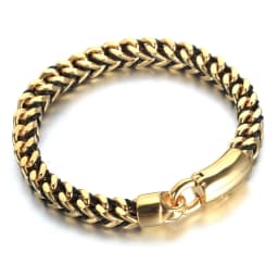 image-European and American stainless steel bracelet men's jewelry wholesale fashion keel domineering bracelet BE0086