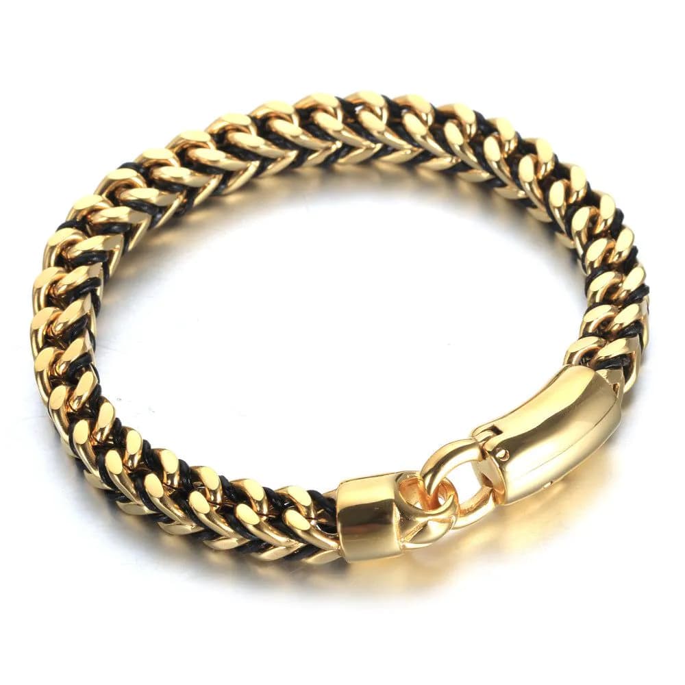 image-European and American stainless steel bracelet men's jewelry wholesale fashion keel domineering bracelet BE0086