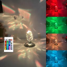 image-Led Crystal Night Light With Remote Control Bedroom Decor Mood Light Novelty Gift Usb Bedside Romantic Projector Rgb Night Lamp