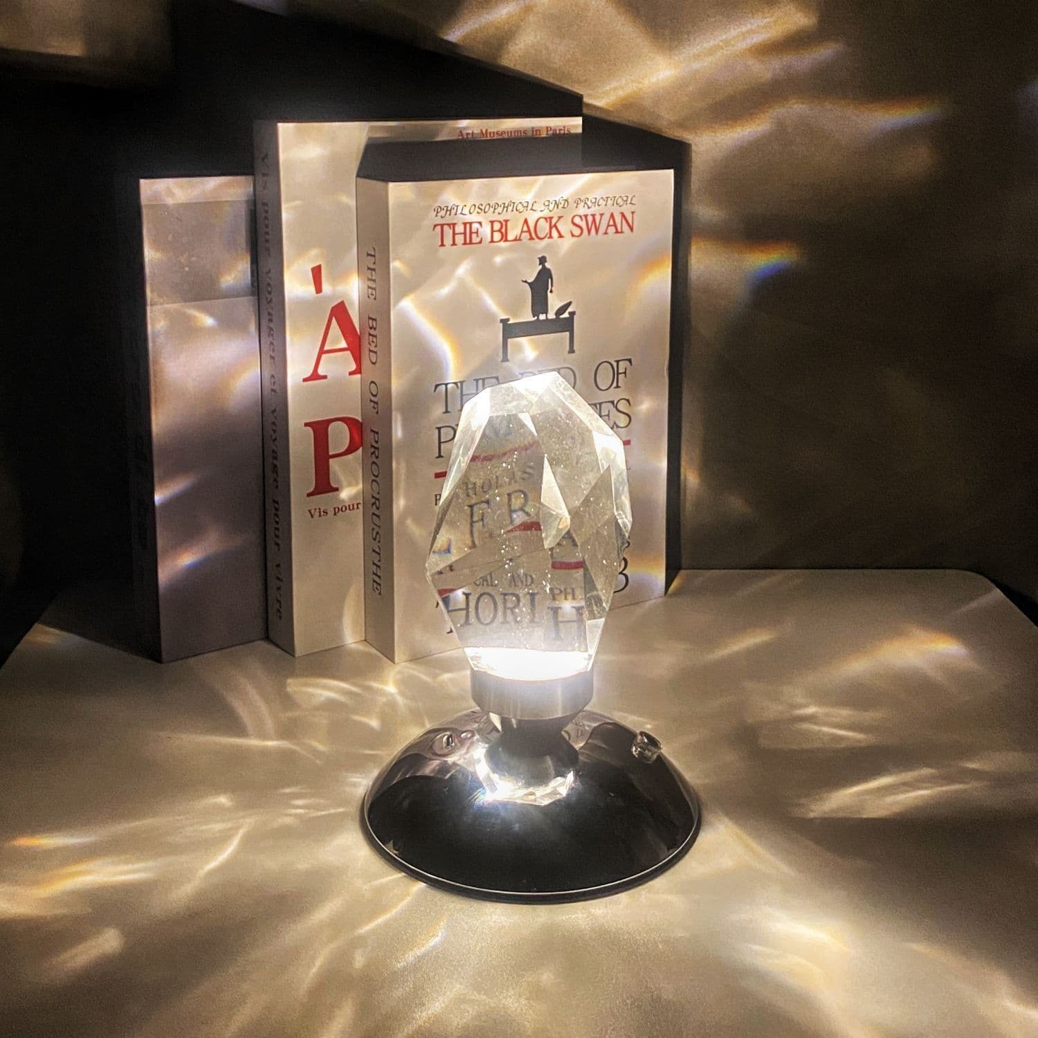 image-Led Crystal Night Light With Remote Control Bedroom Decor Mood Light Novelty Gift Usb Bedside Romantic Projector Rgb Night Lamp