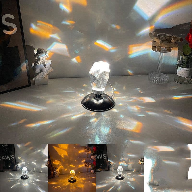 image-Led Crystal Night Light With Remote Control Bedroom Decor Mood Light Novelty Gift Usb Bedside Romantic Projector Rgb Night Lamp