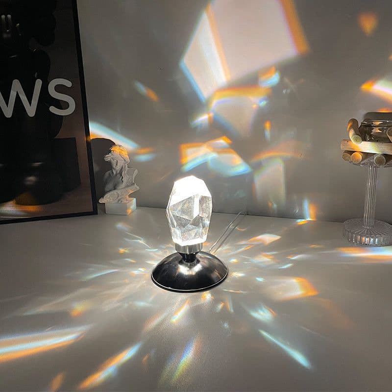 image-Led Crystal Night Light With Remote Control Bedroom Decor Mood Light Novelty Gift Usb Bedside Romantic Projector Rgb Night Lamp