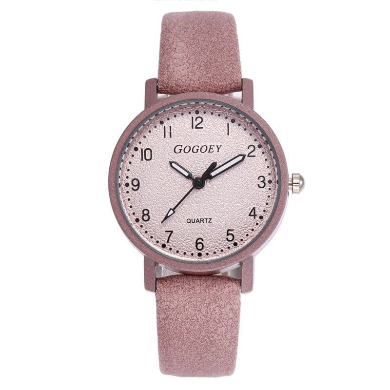 image-Gogoey Literary Belt Watch - 30mm Quartz, Leather, Forest Style