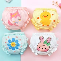 image-Korean Style Shorts Children's Briefs Girls' Underwear Without Pp