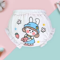 image-Korean Style Shorts Children's Briefs Girls' Underwear Without Pp