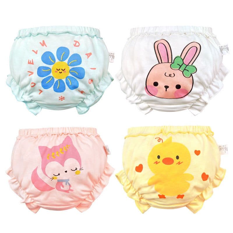 image-Korean Style Shorts Children's Briefs Girls' Underwear Without Pp