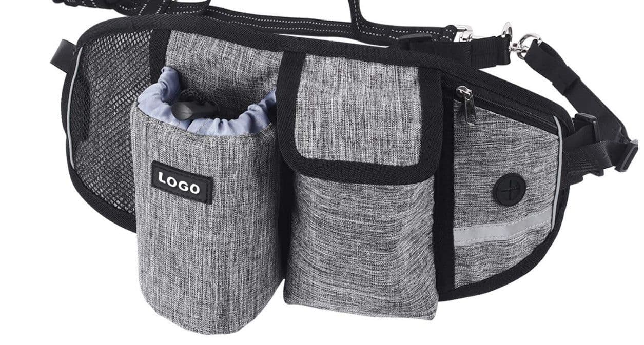 image-Dog Training Leash Waist Bag Hands-Free Outdoor Pet Running Walking Leash Portable Dog Food Water Cup Storage Bags