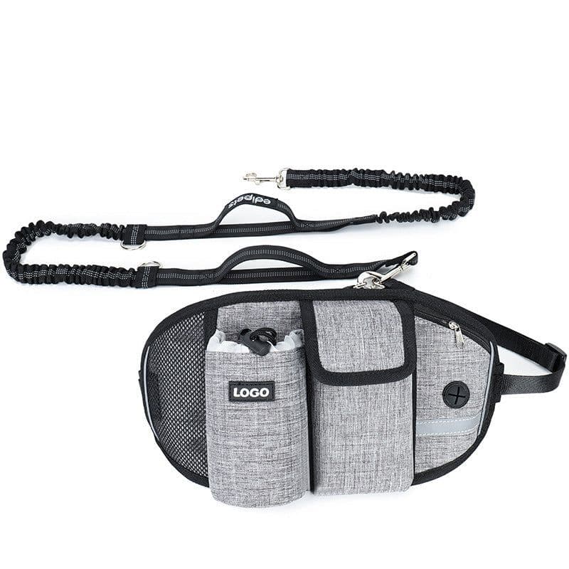 image-Dog Training Leash Waist Bag Hands-Free Outdoor Pet Running Walking Leash Portable Dog Food Water Cup Storage Bags