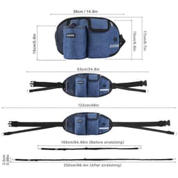 image-Dog Training Leash Waist Bag Hands-Free Outdoor Pet Running Walking Leash Portable Dog Food Water Cup Storage Bags