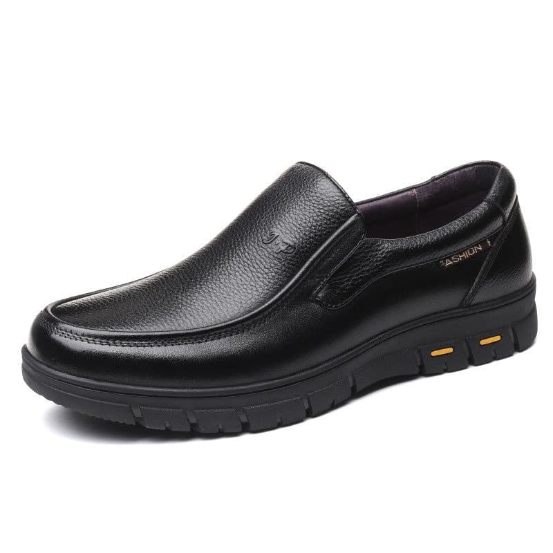 image-Warm Middle-aged And Elderly 40-60 Years Old Round Toe Slip On Daddy Shoes