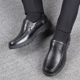 image-Warm Middle-aged And Elderly 40-60 Years Old Round Toe Slip On Daddy Shoes