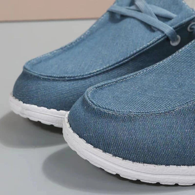 image-Front Lace Up Sports Home Canvas Shoes