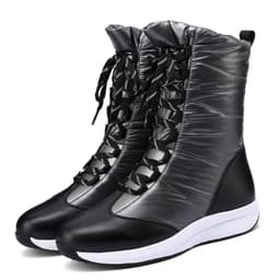 image-Tie-up Short Tube Wedge Leisure Boots