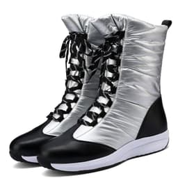 image-Tie-up Short Tube Wedge Leisure Boots