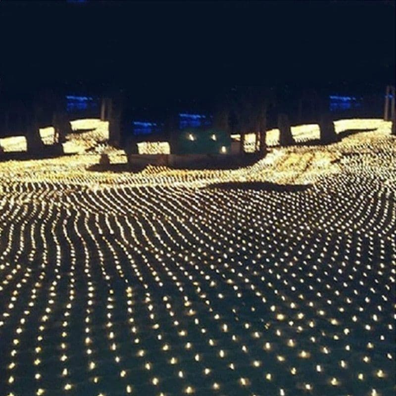 image-Christmas led lights string lights outdoor waterproof fishnet lights full of stars paved holiday lights wedding ins decorative lights
