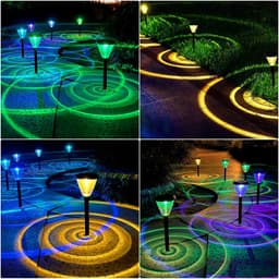 image-Solar Pathway Lights Led Home Outdoor Waterproof Plug-in Garden Atmosphere Landscape Light Waterproof Solar Path Lights Decorative For Yard Path Lawn