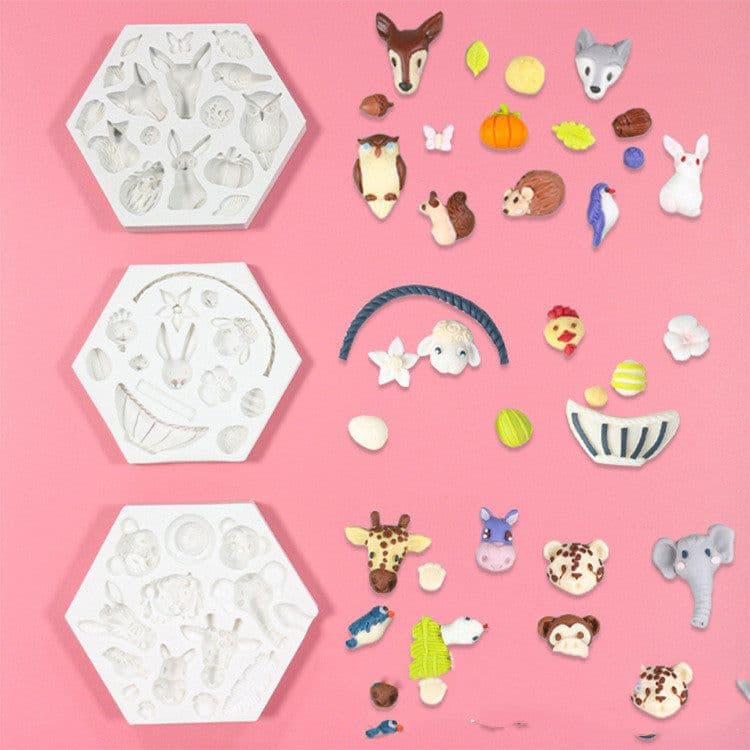 image-Silicone Mold Fondant Chocolate Candy Soap Easter Christmas Mould Oven Steam Useful Cake Decorating Tools Resin
