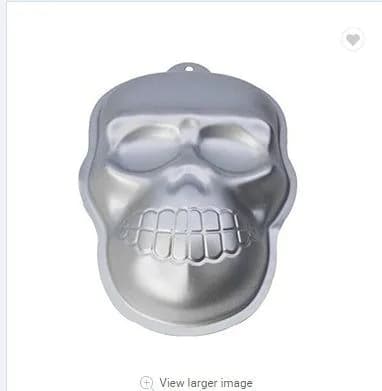 image-new cake mold fondant mold 3D skull head cake decorating tools aluminum mold chocolate Halloween baking moulds