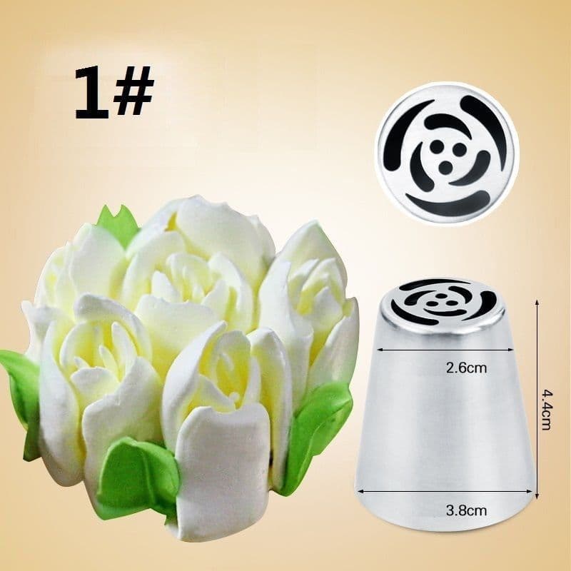 image-7 Pcs Cream Stainless Steel Russian Icing Piping Nozzle for polishing Pastry Tools Cupcake Tips Kitchen Accessories