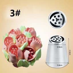 image-7 Pcs Cream Stainless Steel Russian Icing Piping Nozzle for polishing Pastry Tools Cupcake Tips Kitchen Accessories