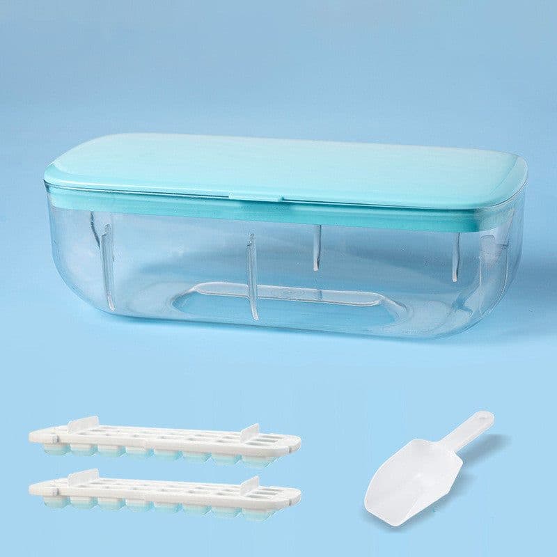 image-Ice Cube Tray With Storage Box Quick Demould Ice Cube Moulds Lazy Ice Maker For Cocktail Whiskey Bar Kithcen Tools Accessories