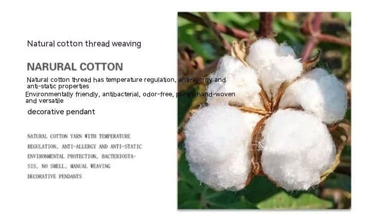 image-Nordic Style Woven Cotton Hanging Basket Gardening Hanging Net Pocket Flower Basket