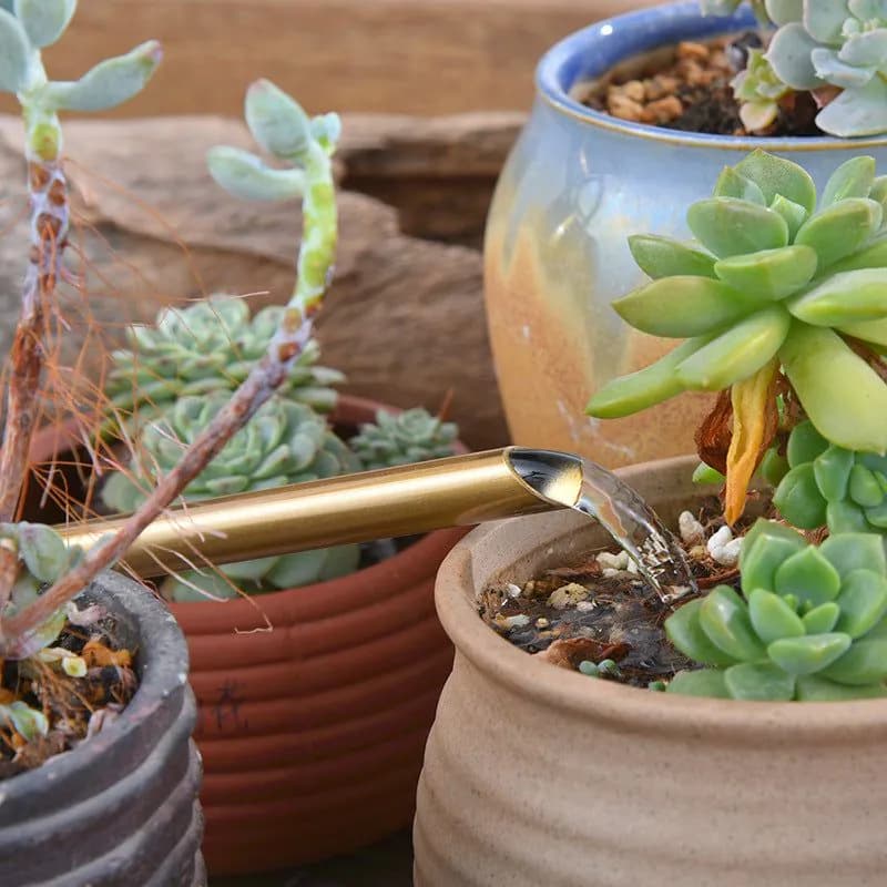 image-15L Stainless Steel Semicircle Watering Can Gardening Metal Watering Can