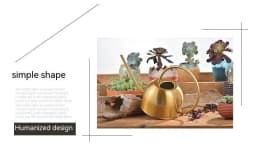 image-15L Stainless Steel Semicircle Watering Can Gardening Metal Watering Can