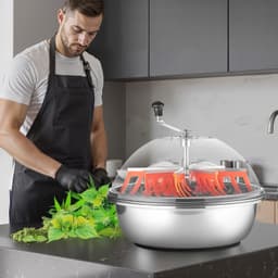 image-VEVOR Bud Leaf Bowl Trimmer, 24 in Manual Bud Trimmer, with Sharp Stainless Steel Blades, Visual Cutting, Wet & Dry Hydroponic Cutting Machine, Twisted Spin Cut for Plants Leaves Buds Flowers