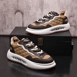 image-Sports Casual Color Blocking Printing Thick Soled Shoes