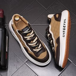 image-Sports Casual Color Blocking Printing Thick Soled Shoes