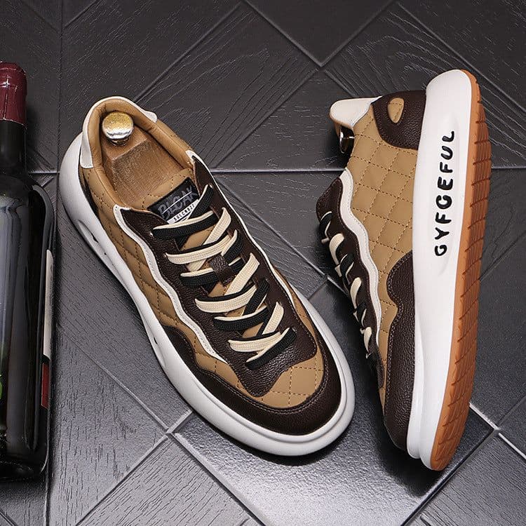 image-Sports Casual Color Blocking Printing Thick Soled Shoes