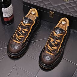 image-Sports Casual Color Blocking Printing Thick Soled Shoes