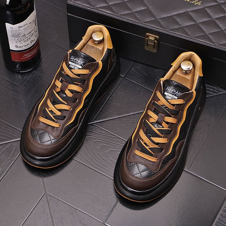 image-Sports Casual Color Blocking Printing Thick Soled Shoes