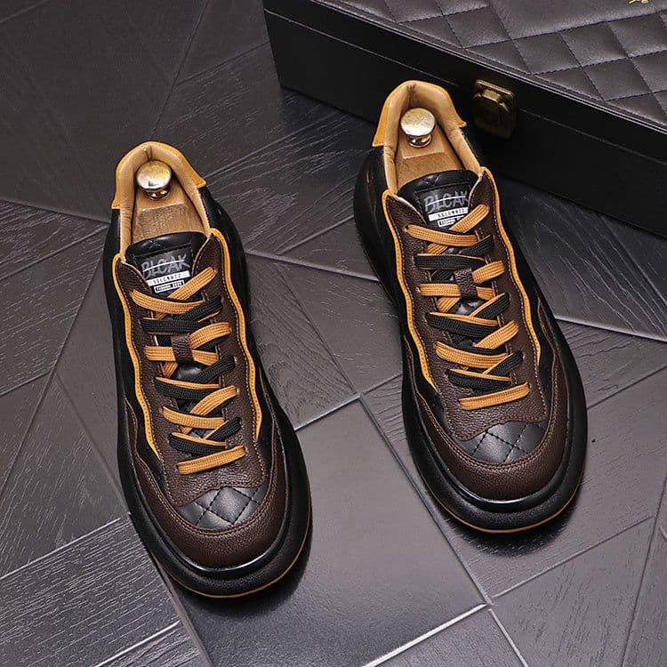 image-Sports Casual Color Blocking Printing Thick Soled Shoes