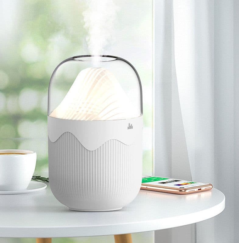 image-New Volcano Humidifier Intelligent Voice Water Make Up Air Humidifier Colorful Diffuser