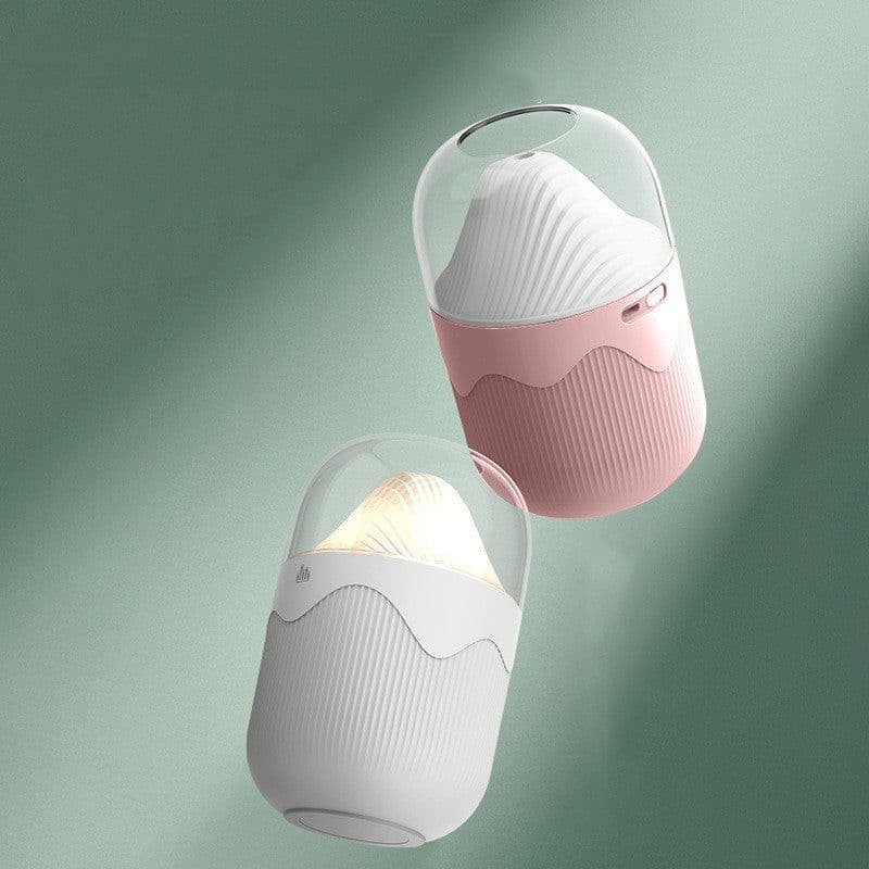 image-New Volcano Humidifier Intelligent Voice Water Make Up Air Humidifier Colorful Diffuser