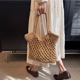 image-Women's Fashion Casual Weaving Hollow Shoulder Bag