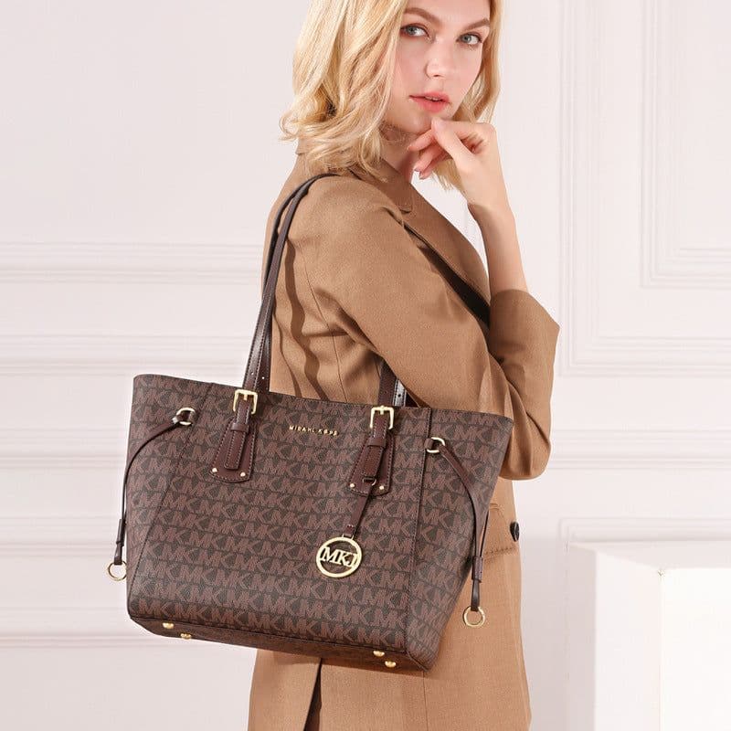image-Big Brand Retro Fashion Leather Tote Portable