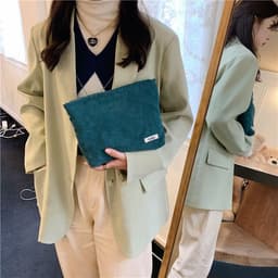 image-Fashion Corduroy Cosmetic Bag Women