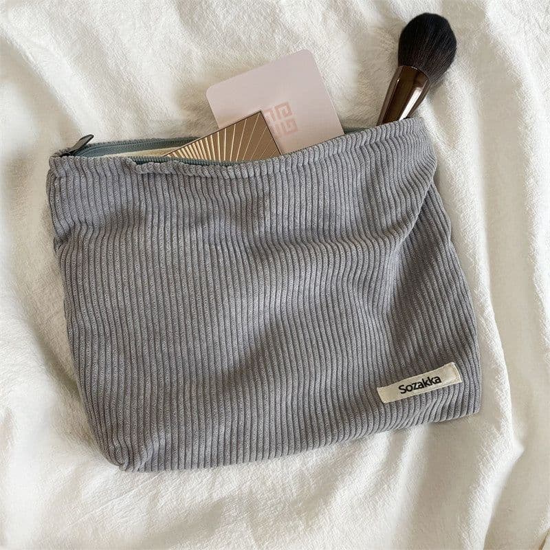 image-Fashion Corduroy Cosmetic Bag Women