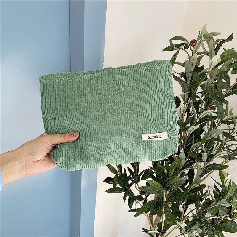 image-Fashion Corduroy Cosmetic Bag Women