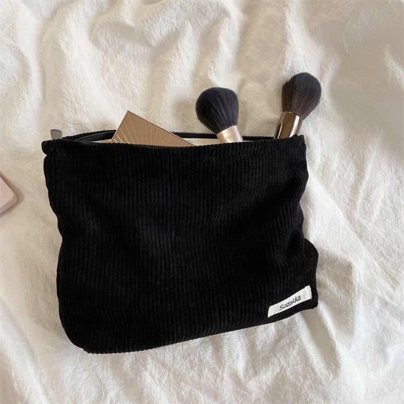 image-Fashion Corduroy Cosmetic Bag Women