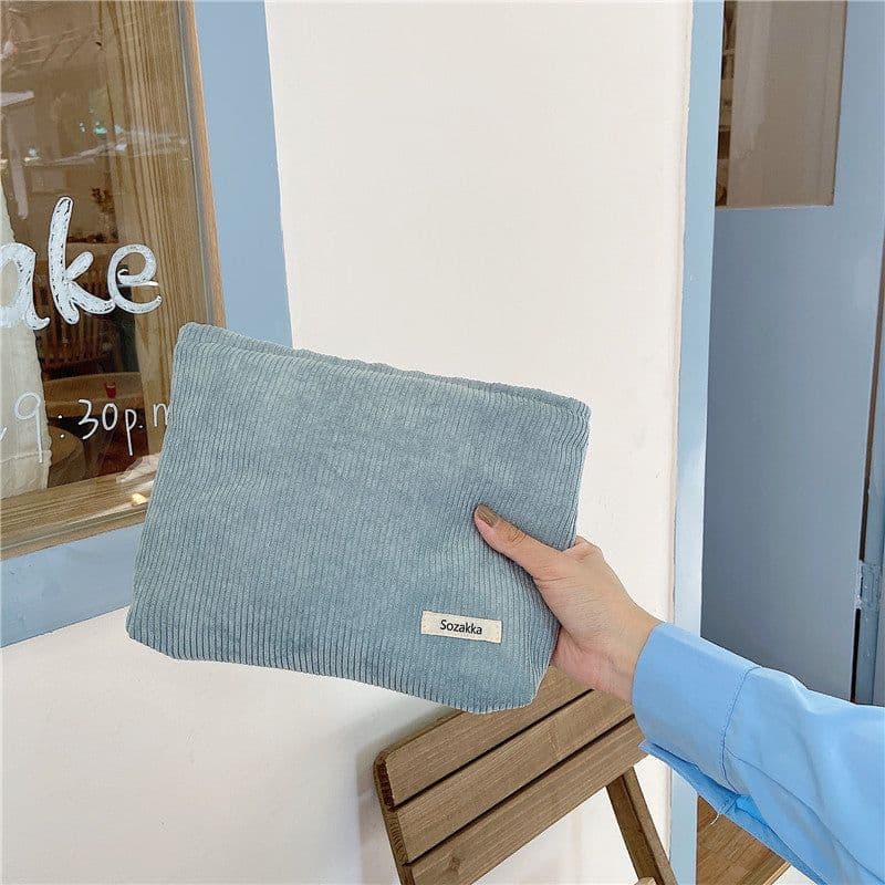 image-Fashion Corduroy Cosmetic Bag Women