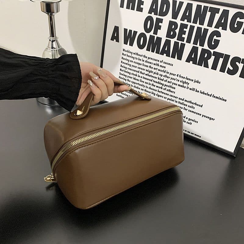 image-Cosmetic Bag Women's Large Capacity Portable Skincare Storage Bag
