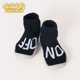 image-Anti-slip children's indoor shoes, baby floor shoes, outdoor rubber-soled children's shoes, toddler shoes, terry winter shoes and socks