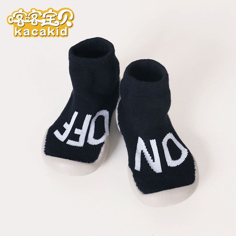 image-Anti-slip children's indoor shoes, baby floor shoes, outdoor rubber-soled children's shoes, toddler shoes, terry winter shoes and socks